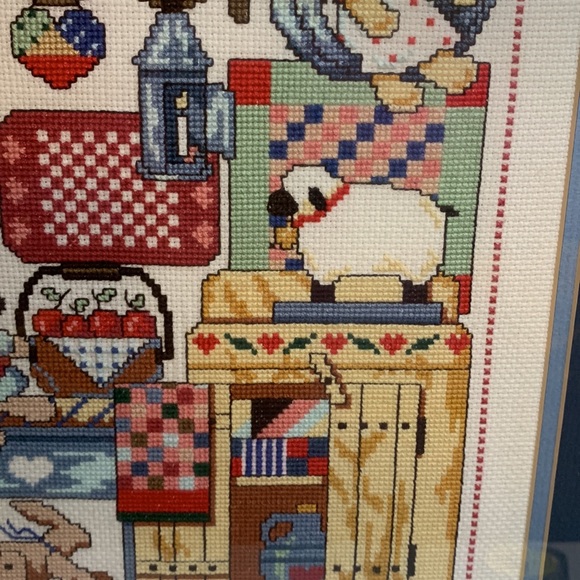 Vintage “I’m Not Cluttered, I’m Country” framed cross stitch picture - Picture 6 of 10